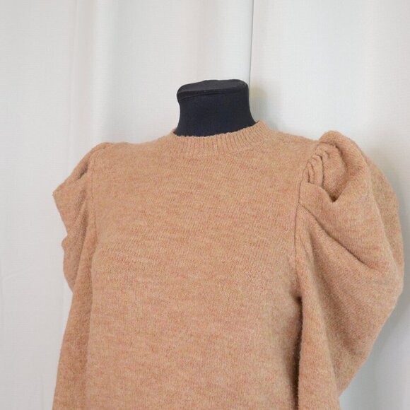 ASTR The Label Nicola Puff Sleeve Sweater In Apricot Sz S - Picture 8 of 9